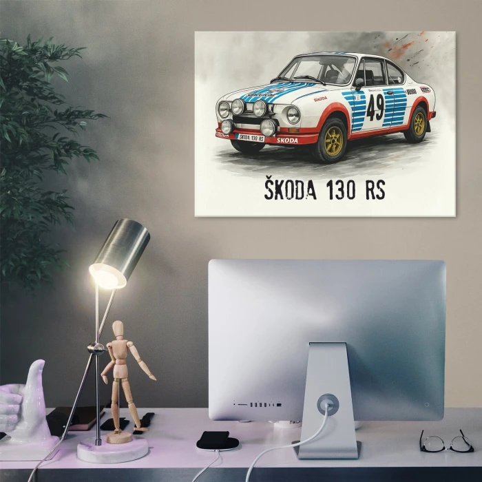 Plakat metalowy Skoda 130 RS Prezent