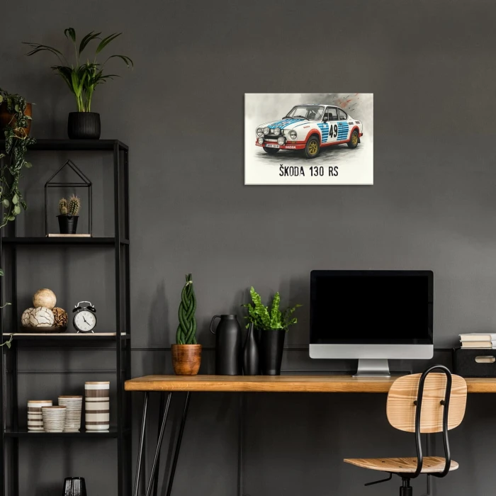 Plakat metalowy Skoda 130 RS Prezent