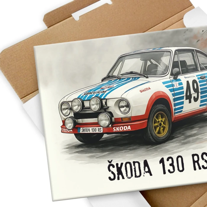 Plakat metalowy Skoda 130 RS Prezent