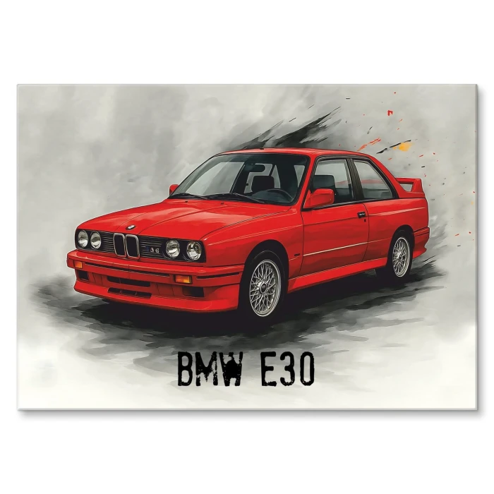Plakat metalowy BMW E30 legend Prezent