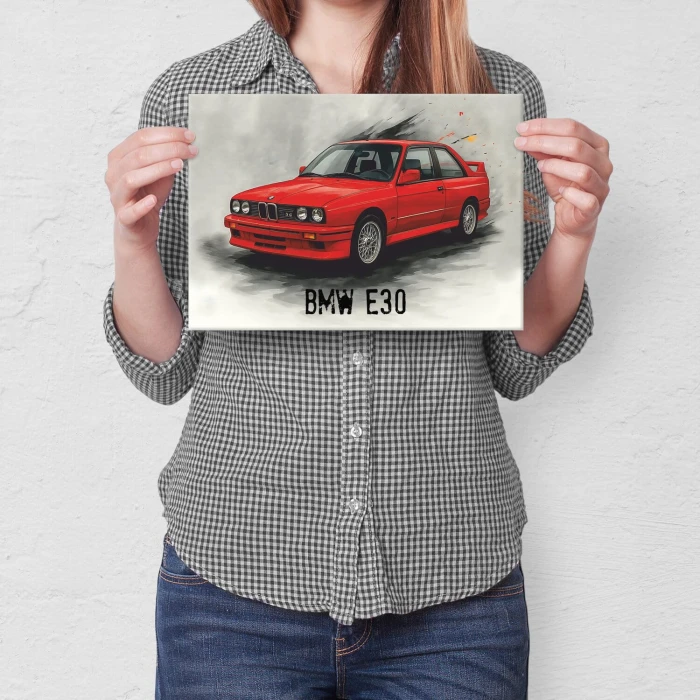 Plakat metalowy BMW E30 legend Prezent