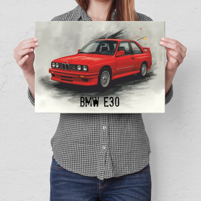 Plakat metalowy BMW E30 legend Prezent
