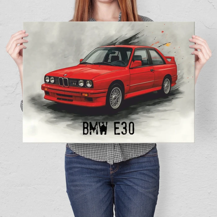 Plakat metalowy BMW E30 legend Prezent