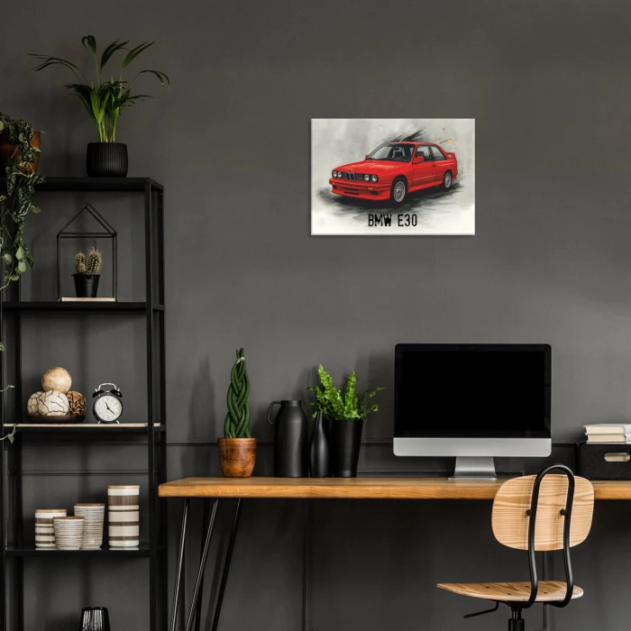 Plakat metalowy BMW E30 legend Prezent