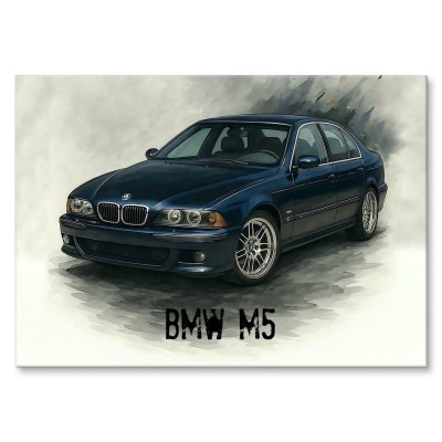 Plakat metalowy BMW M5 Prezent