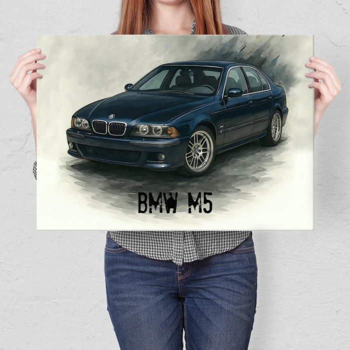 Plakat metalowy BMW M5 Prezent