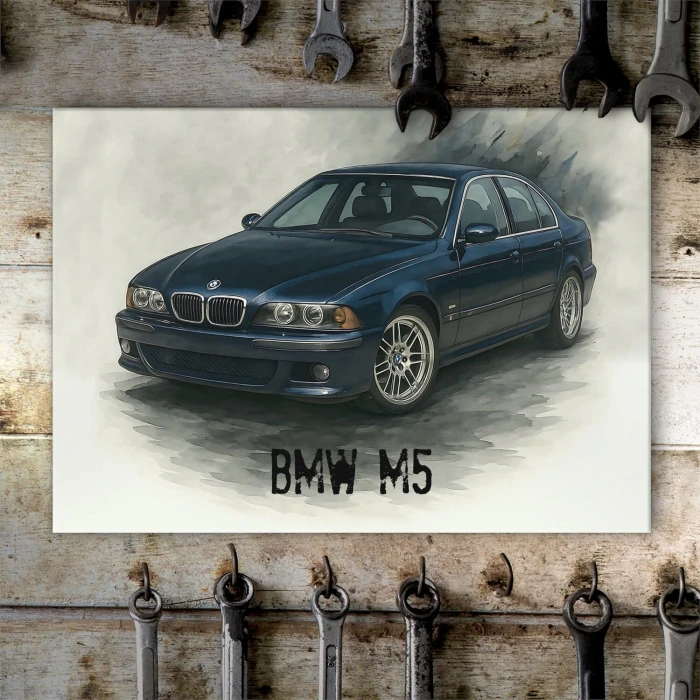 Plakat metalowy BMW M5 Prezent