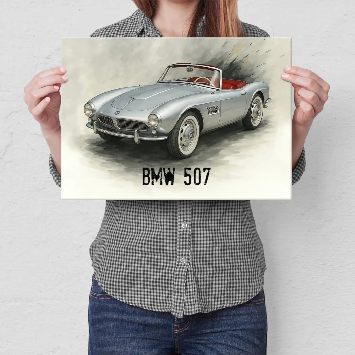 Plakat metalowy BMW 507 Prezent