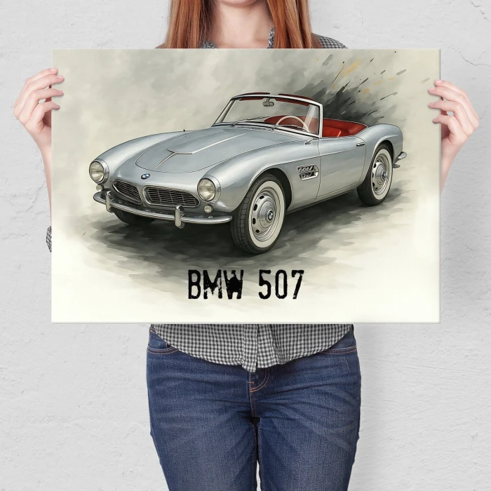 Plakat metalowy BMW 507 Prezent
