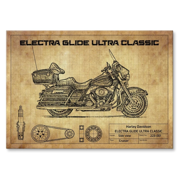 Plakat metalowy Harley Davidson ELECTRA GLIDE ULTRA CLASSIC Prezent