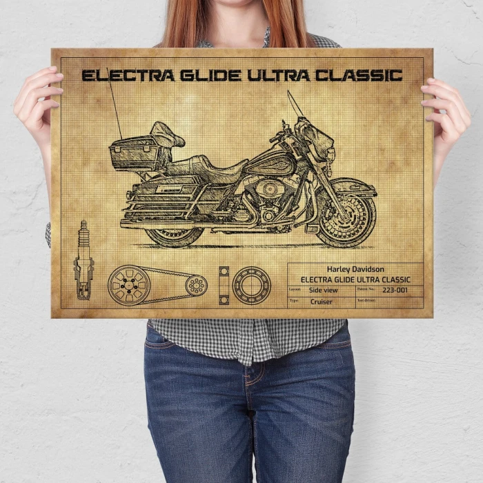Plakat metalowy Harley Davidson ELECTRA GLIDE ULTRA CLASSIC Prezent