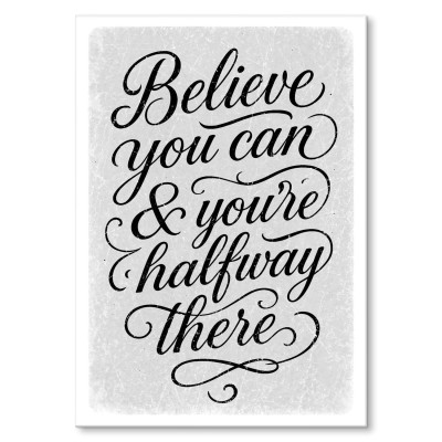 Plakat metalowy Believe you can Prezent