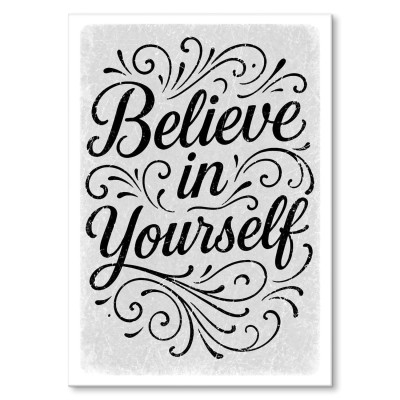 Plakat metalowy Believe in yourself Prezent