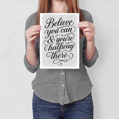 Plakat metalowy Believe you can Prezent