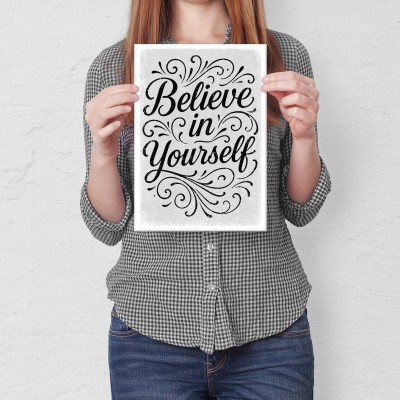 Plakat metalowy Believe in yourself Prezent