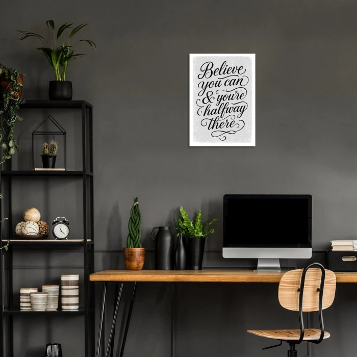 Plakat metalowy Believe you can Prezent