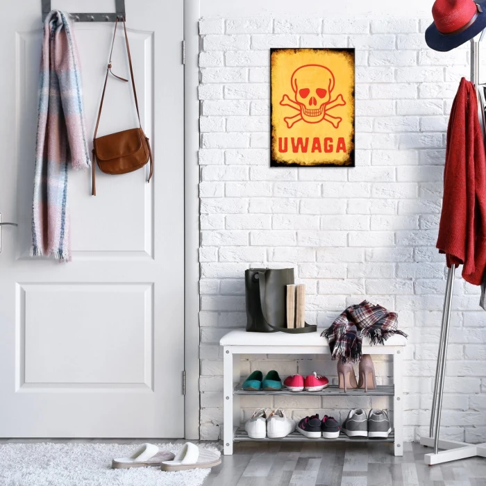 Plakat metalowy Uwaga! Prezent