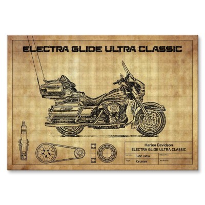 Plakat metalowy Harley Davidson ELECTRA GLIDE ULTRA CLASSIC Speakers Prezent
