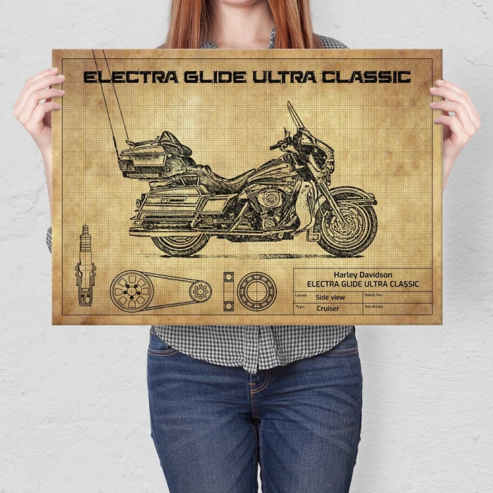 Plakat metalowy Harley Davidson ELECTRA GLIDE ULTRA CLASSIC Speakers Prezent