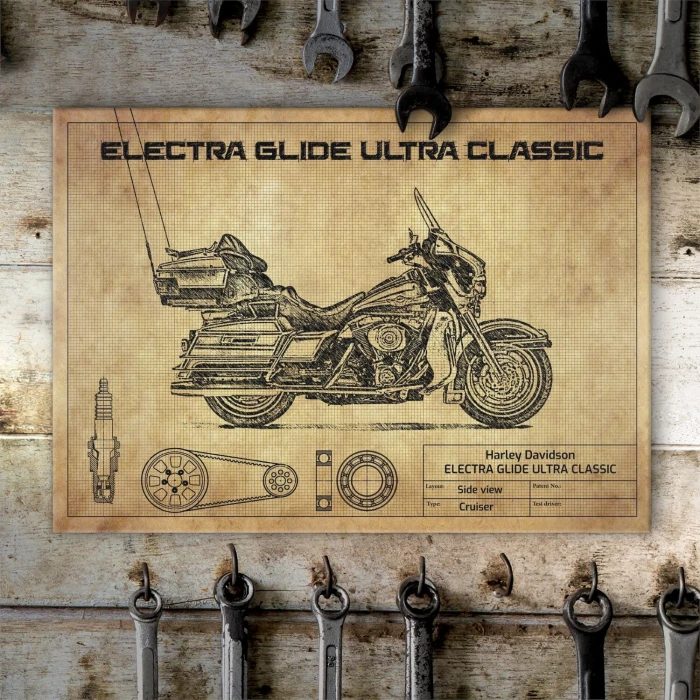 Plakat metalowy Harley Davidson ELECTRA GLIDE ULTRA CLASSIC Speakers Prezent