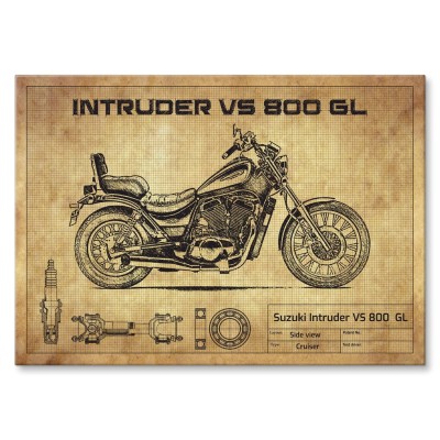 Plakat metalowy Suzuki Intrude VS 800 GL Prezent