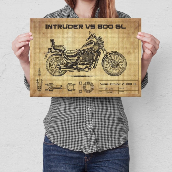 Plakat metalowy Suzuki Intrude VS 800 GL Prezent
