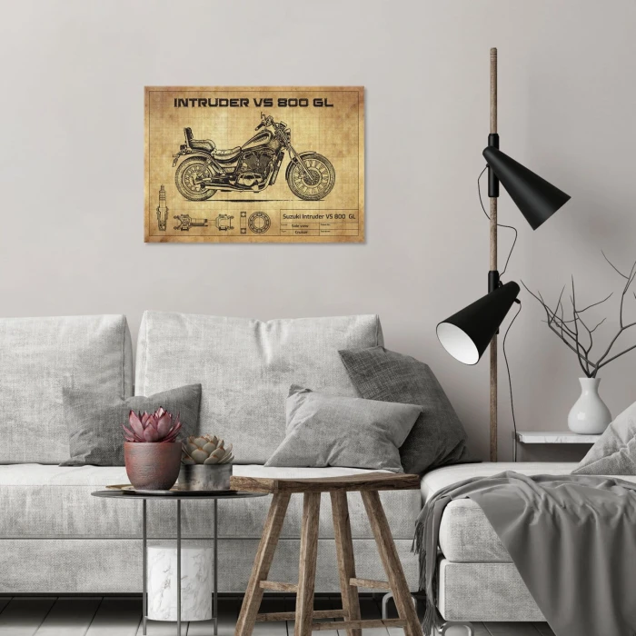 Plakat metalowy Suzuki Intrude VS 800 GL Prezent