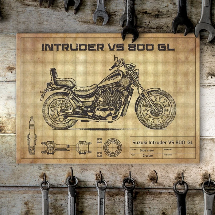 Plakat metalowy Suzuki Intrude VS 800 GL Prezent