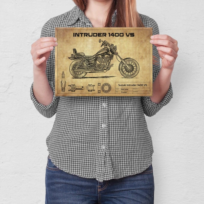 Plakat metalowy Suzuki Intruder 1400 VS Prezent