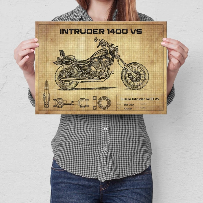 Plakat metalowy Suzuki Intruder 1400 VS Prezent