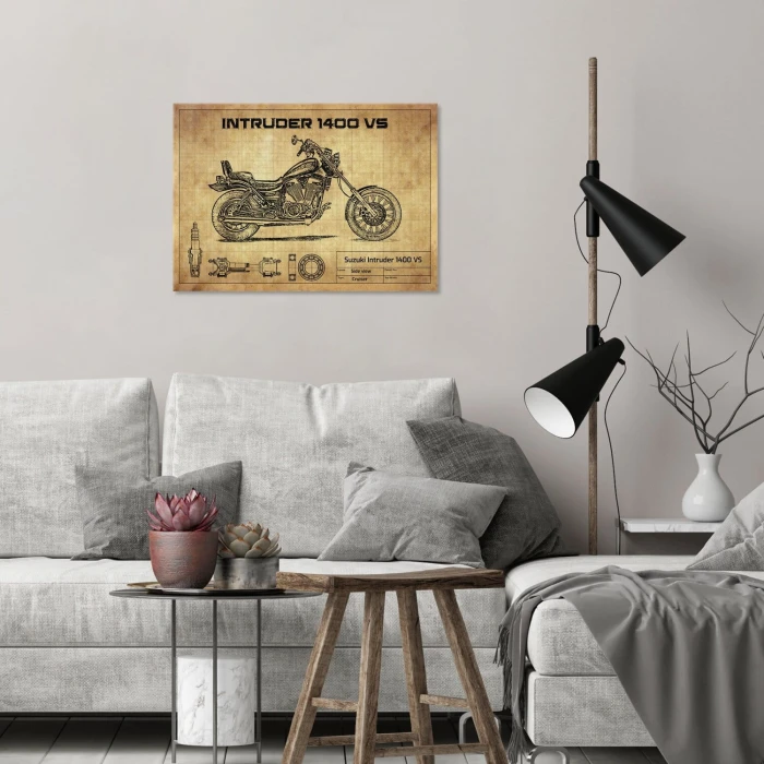 Plakat metalowy Suzuki Intruder 1400 VS Prezent