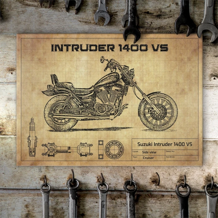 Plakat metalowy Suzuki Intruder 1400 VS Prezent
