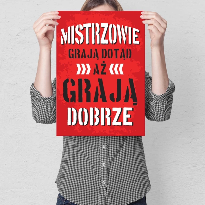 Plakat metalowy Mistrzowie Prezent