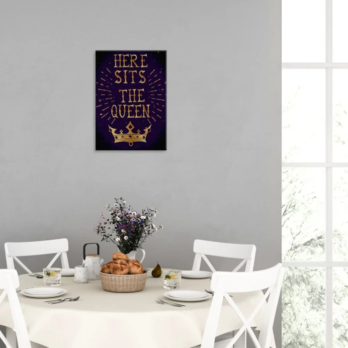 Plakat metalowy The queen królowa Prezent