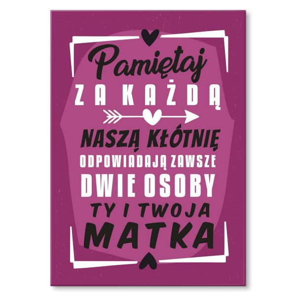 za każdą kłótnię