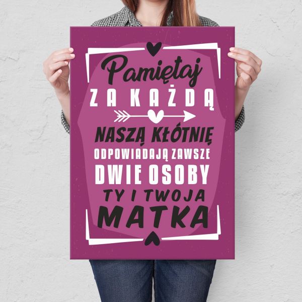 za każdą kłótnię