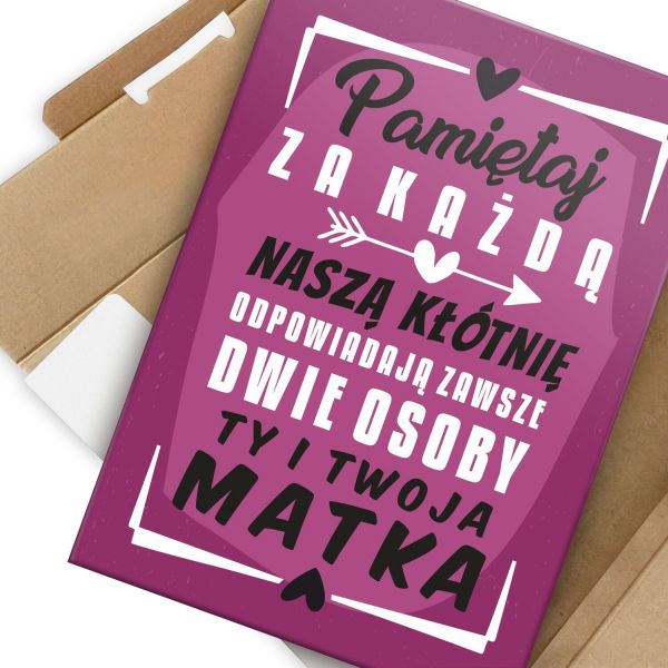 za każdą kłótnię