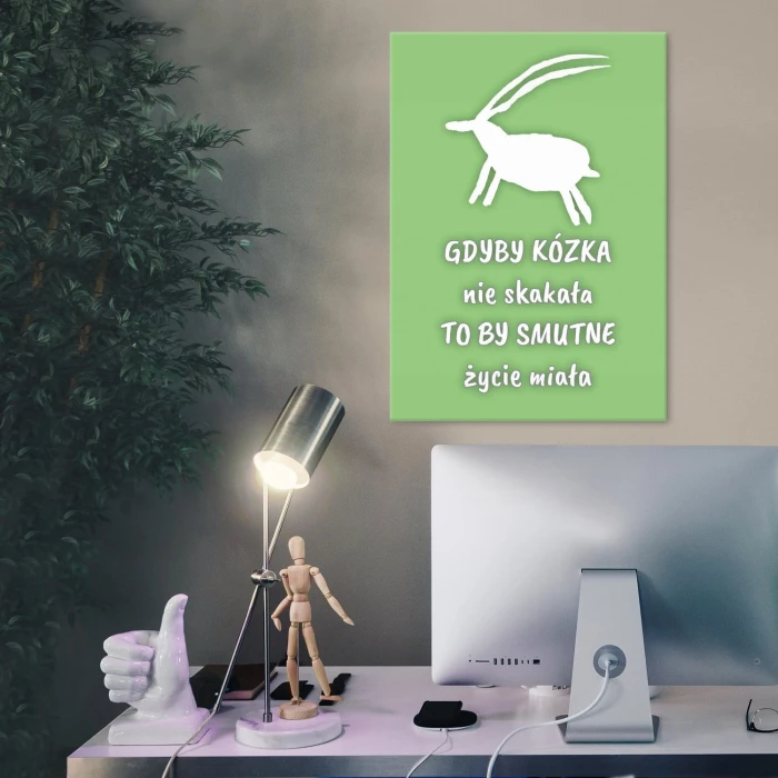 Plakat metalowy Gdyby kózka nie skakała Prezent
