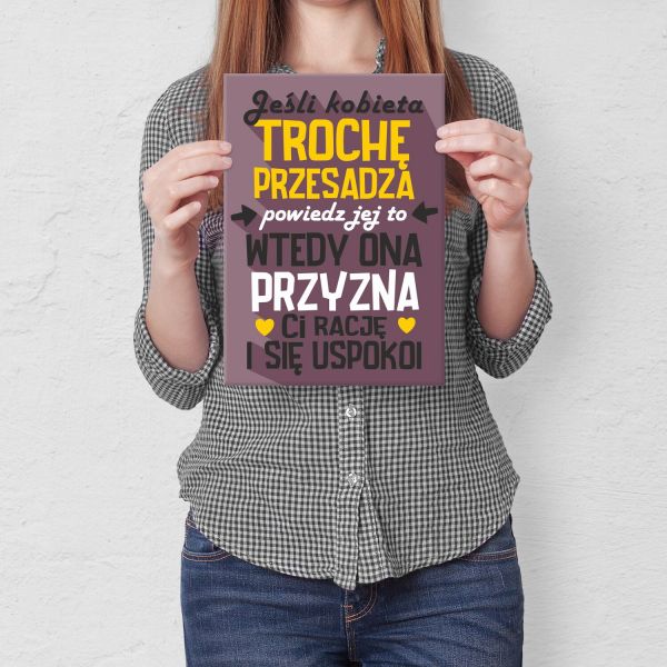 trochę przesadza kobieta
