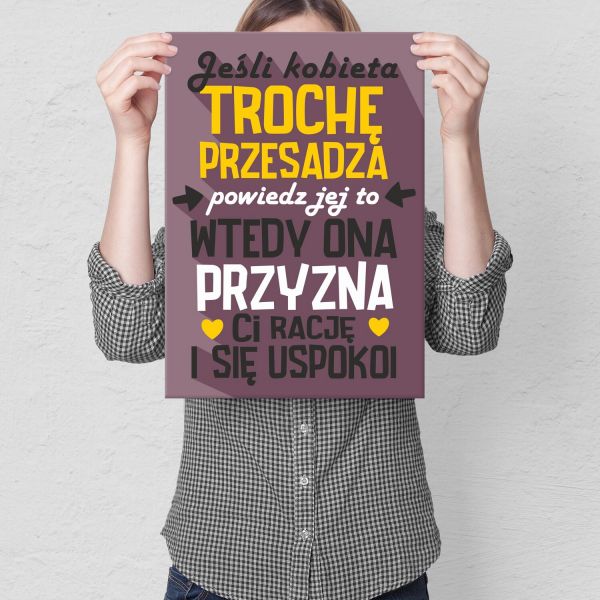 trochę przesadza kobieta