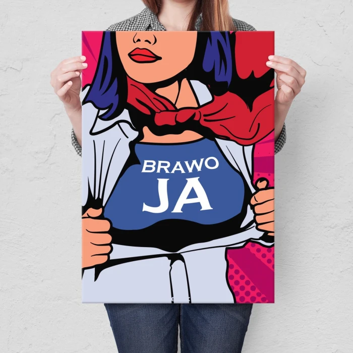 Plakat metalowy Brawo ja Prezent