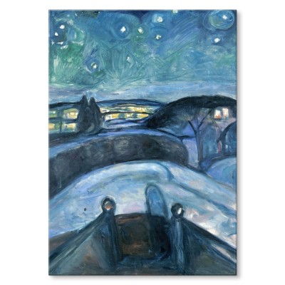 Plakat metalowy Edvard Munch Night Noc Prezent