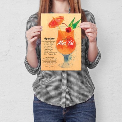 Plakat metalowy Drink Mai Tai Prezent