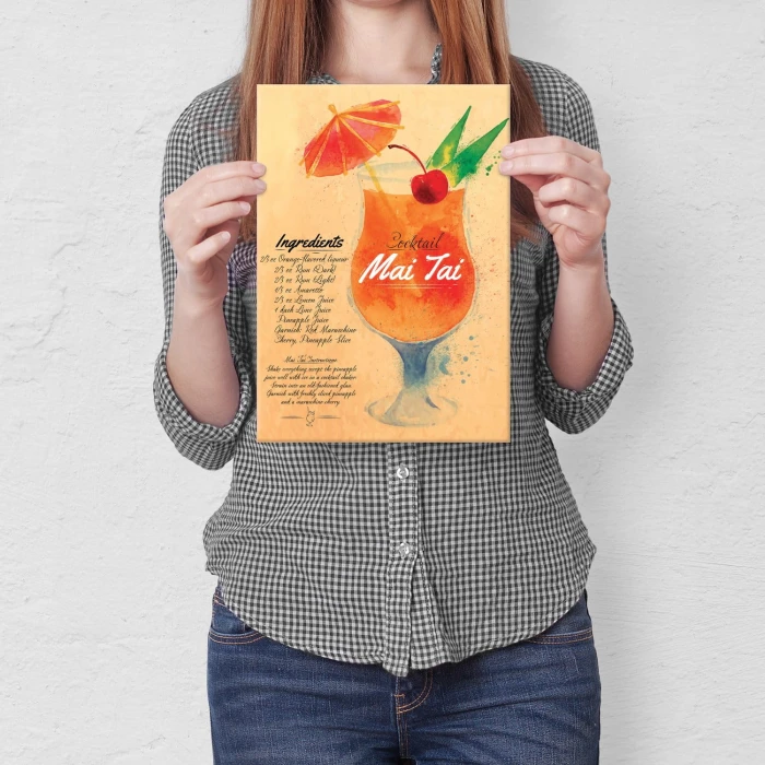 Plakat metalowy Drink Mai Tai Prezent