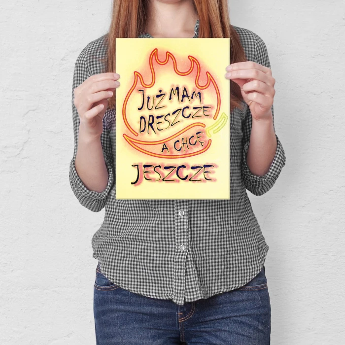 Plakat metalowy Już mam dreszcze Prezent