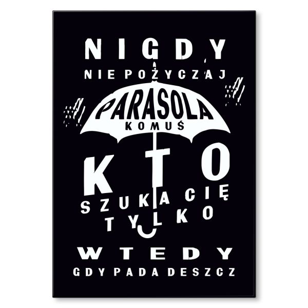 nie pożyczaj parasola black