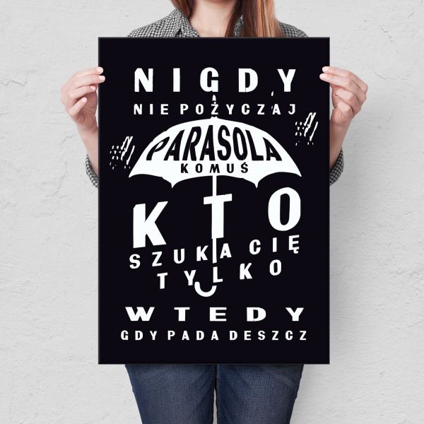 nie pożyczaj parasola black