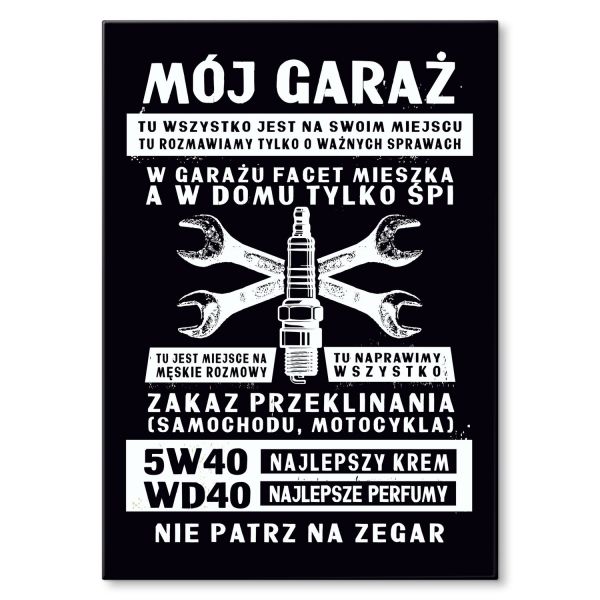 garaż świeca black