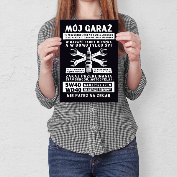 garaż świeca black