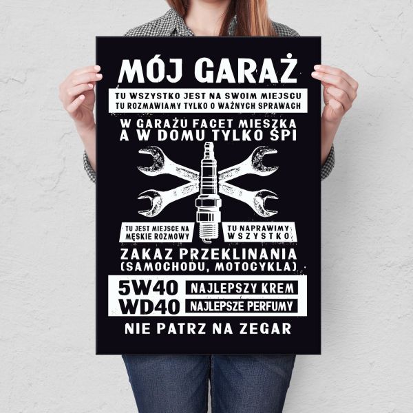 garaż świeca black